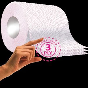Velvex 3ply Toilet Tissue Pink 4pk+