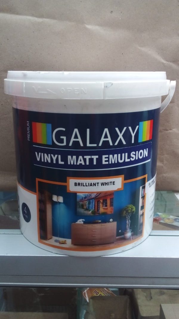 Vinyl Matt Emulsion Brilliant White 4 Ltrs